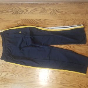 CHAMPION men's size Medium jogging pants blue w/ white & yellow side trim
